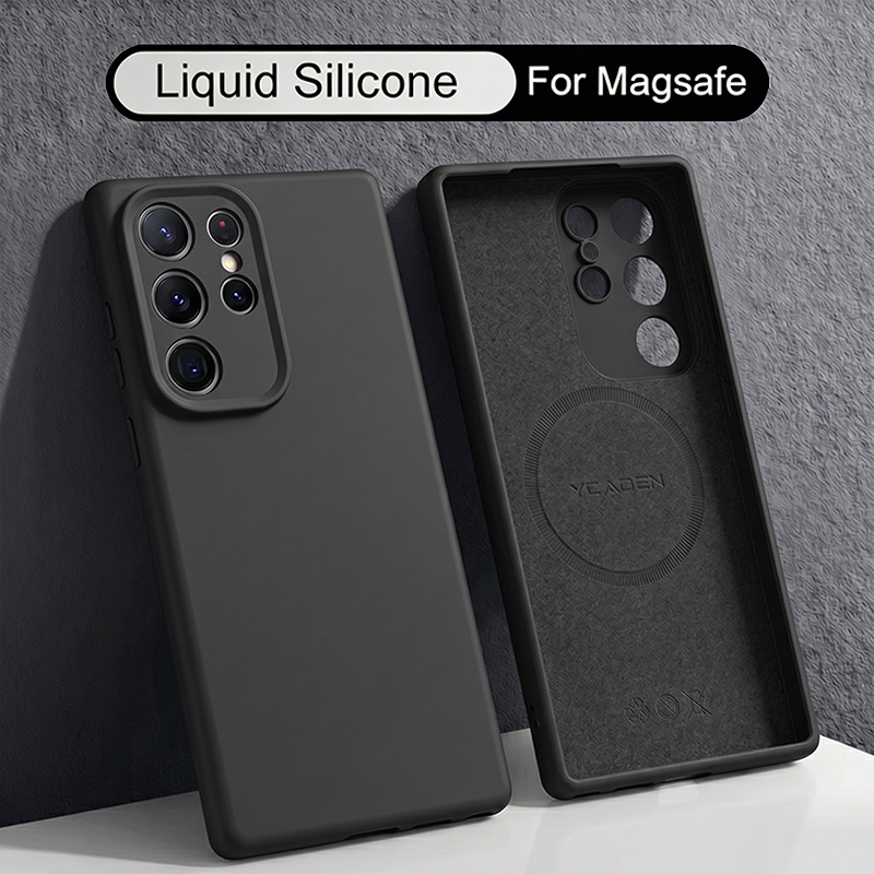 Liquid Silicone Magnetic Phone Case - Funda de silicona líquida suave para