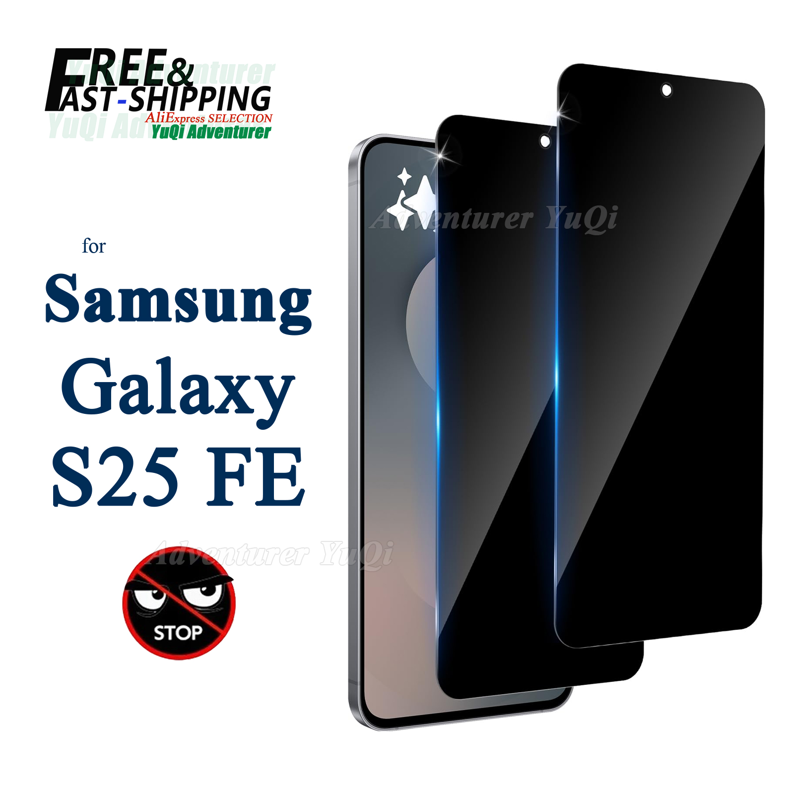 Anti Spy Privacy Glass Case - Protector de pantalla antiespía para Samsung