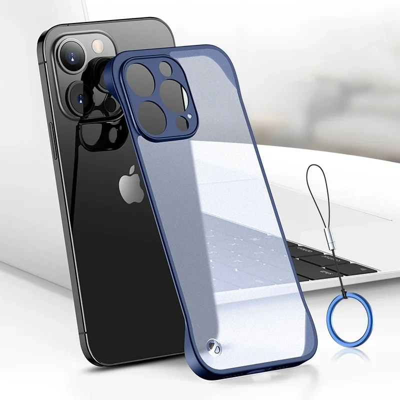 Ultra Thin Frameless Phone Cover - Para Iphone 16 15 14 Pro