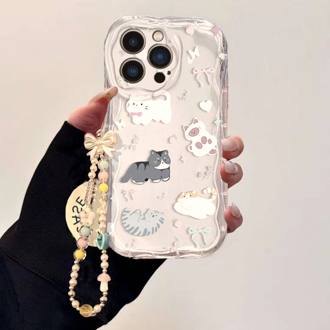 Funda con cadena para la muñec - Cute Cartoon Wrist Strap Silicone Case reseña y precio