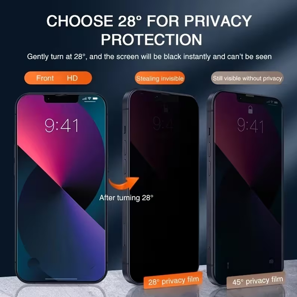 1-3PCS Protector de Pantalla d - Anti Peek Privacy Tempered Glass reseña y precio
