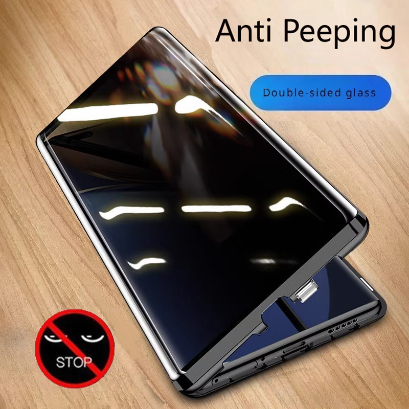 Funda de teléfono de Metal de  - Anti Spy Privacy Glass Case reseña y precio