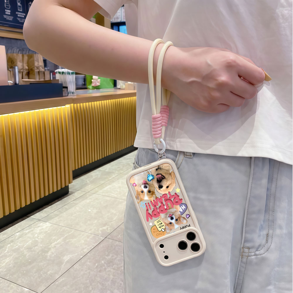 Fundas de Teléfono Suaves con  - Cute Cartoon Wrist Strap Silicone Case reseña y precio