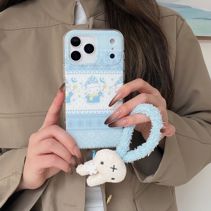 Funda de teléfono Miffy con di - Cute Cartoon Wrist Strap Silicone Case reseña y precio