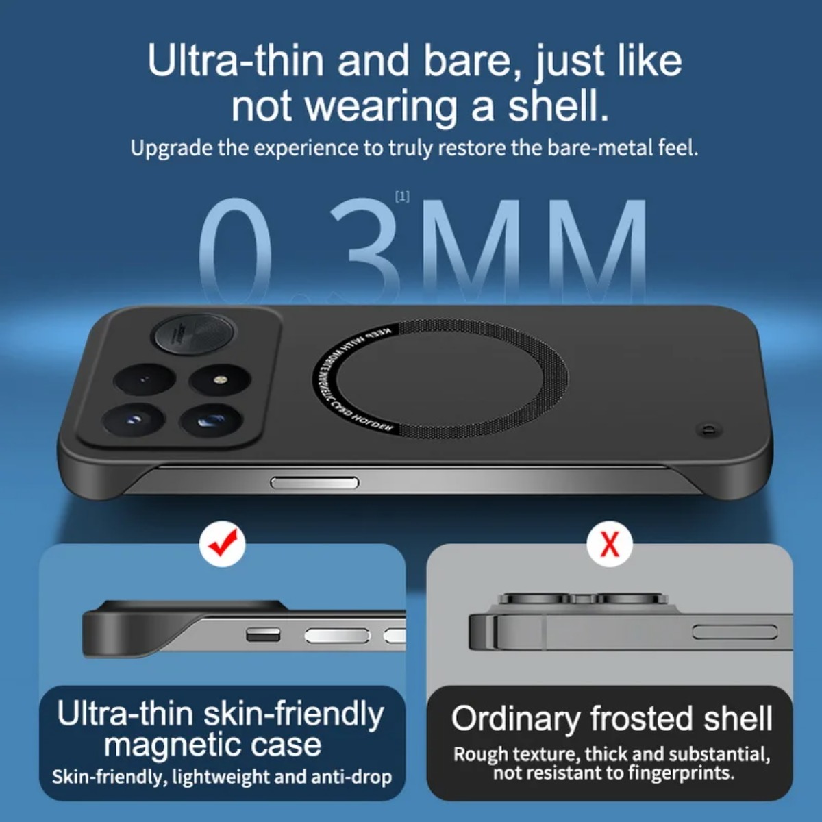 Funda ultrafina sin marco para - Ultra Thin Frameless Phone Cover reseña y precio